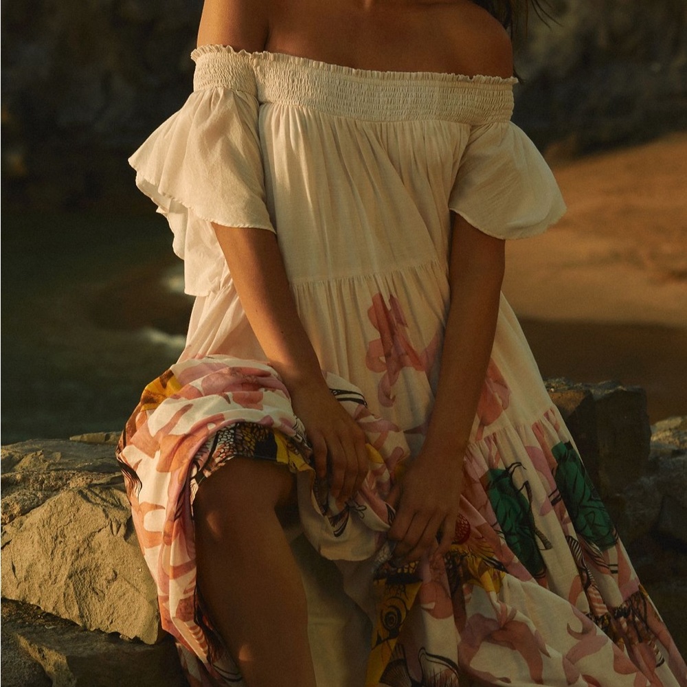 🎉HP🎉 NWT L / MAEVE TIERED OFF-THE-SHOULDER DRESS - Picture 7 of 7